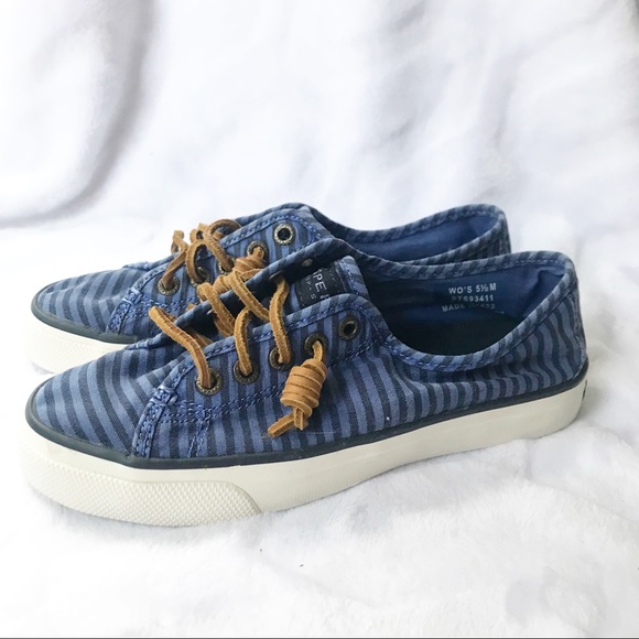Sperry Seacoast Stripe Oxford Sneaker Size 5.5 - Picture 2 of 6